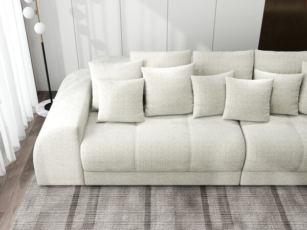 Canapea extensibilă dumonde cu 2 lăzi de depozitare Verona Cremona Alb 310x120 cm
