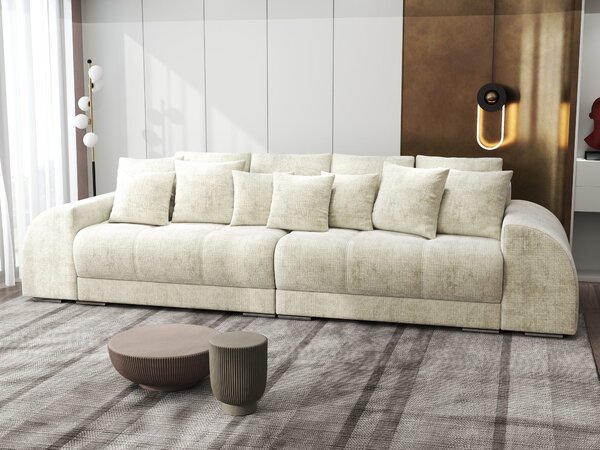 Canapea extensibilă dumonde cu 2 lăzi de depozitare Verona Cremona Alb 310x120 cm