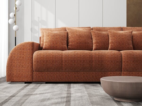 Canapea extensibilă dumonde cu 2 lăzi de depozitare Verona Cremona Teracota 310x120 cm