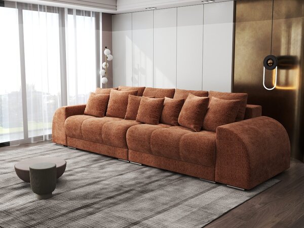 Canapea extensibilă dumonde cu 2 lăzi de depozitare Verona Cremona Teracota 310x120 cm