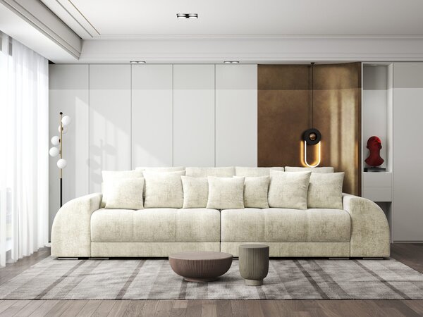 Canapea extensibilă dumonde cu 2 lăzi de depozitare Verona Cremona Alb 310x120 cm