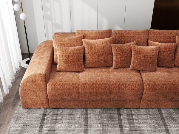 Canapea extensibilă dumonde cu 2 lăzi de depozitare Verona Cremona Teracota 310x120 cm