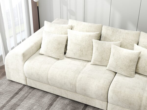 Canapea extensibilă dumonde cu 2 lăzi de depozitare Verona Cremona Alb 310x120 cm