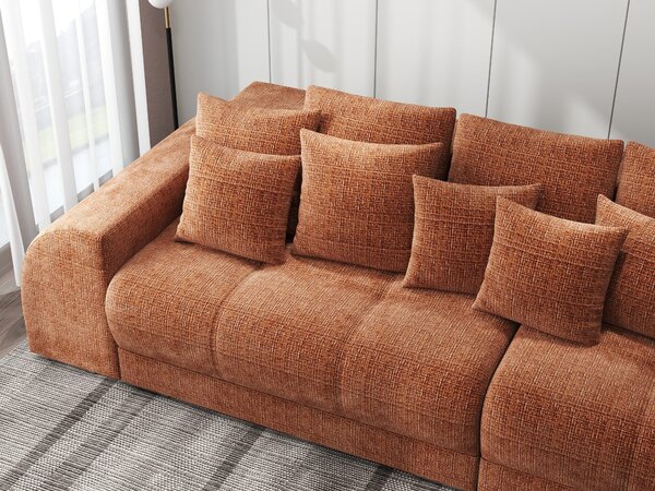 Canapea extensibilă dumonde cu 2 lăzi de depozitare Verona Cremona Teracota 310x120 cm