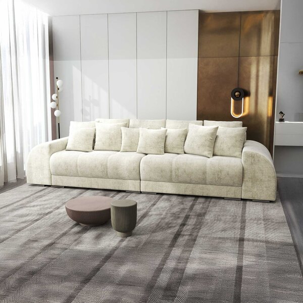 Canapea extensibilă dumonde cu 2 lăzi de depozitare Verona Cremona Alb 310x120 cm