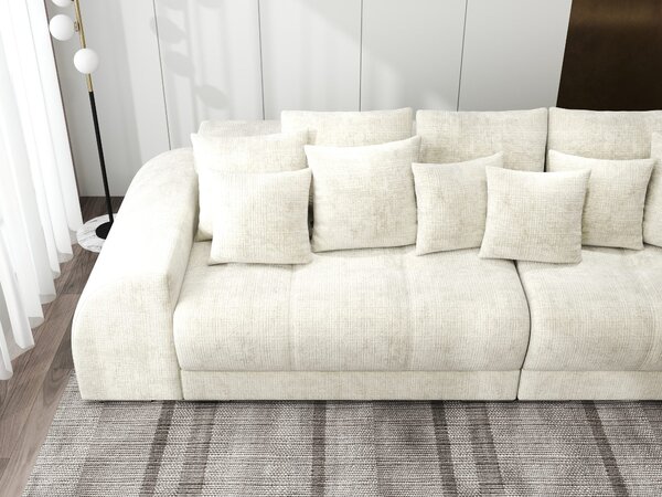 Canapea extensibilă dumonde cu 2 lăzi de depozitare Verona Cremona Alb 310x120 cm