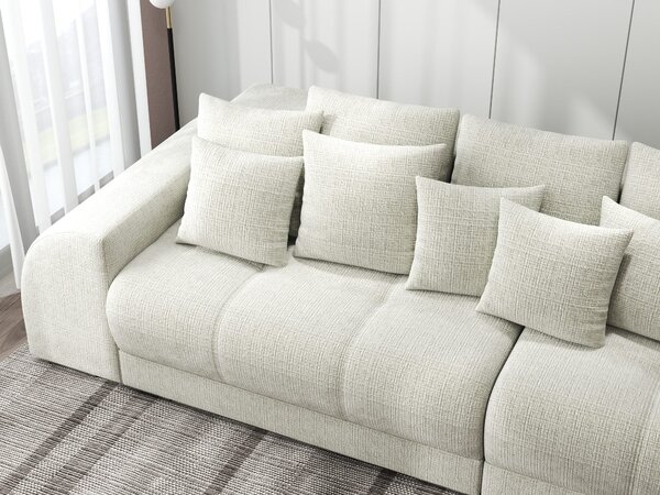 Canapea extensibilă dumonde cu 2 lăzi de depozitare Verona Cremona Alb 310x120 cm