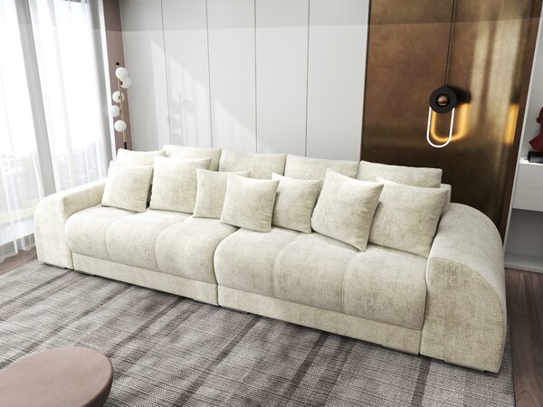 Canapea extensibilă dumonde cu 2 lăzi de depozitare Verona Cremona Alb 310x120 cm