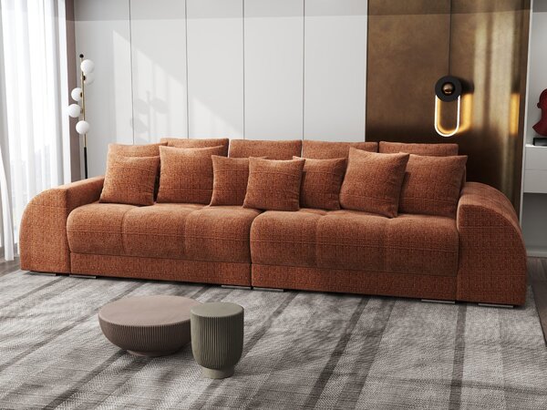 Canapea extensibilă dumonde cu 2 lăzi de depozitare Verona Cremona Teracota 310x120 cm