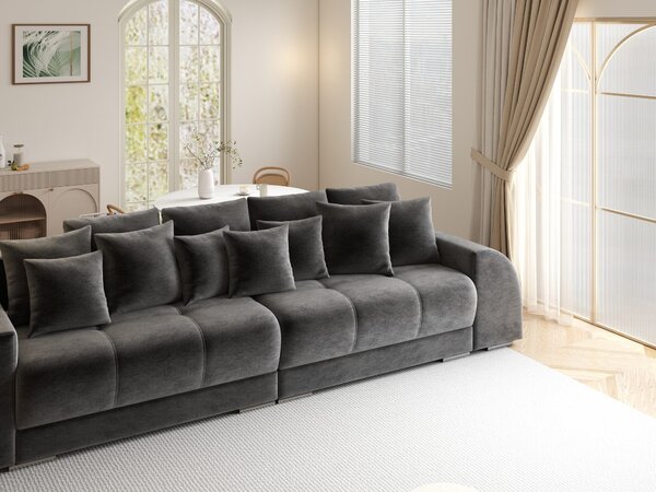 Canapea extensibilă dumonde cu 2 lăzi de depozitare Verona Monolith Gri Antracit 310x120 cm