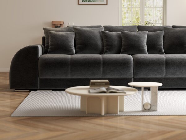 Canapea extensibilă dumonde cu 2 lăzi de depozitare Verona Monolith Gri Antracit 310x120 cm