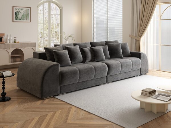 Canapea extensibilă dumonde cu 2 lăzi de depozitare Verona Monolith Gri Antracit 310x120 cm