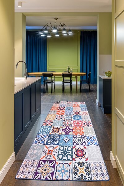 Covor hol, 100x300 cm, forma dreptunghiulara, material tesatura de cat