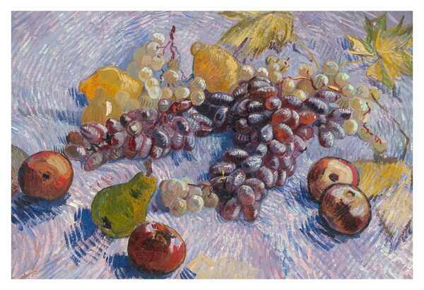 Tablou - Vincent van Gogh, Grapes, Lemons, Pears, and Apples, reproducere (90x60 cm)