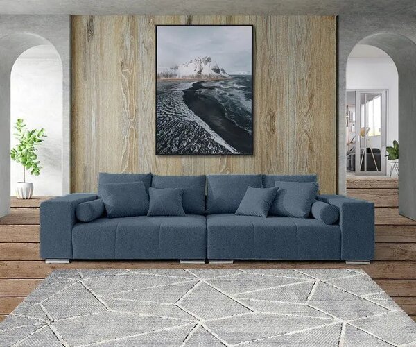 Canapea extensibilă dumonde cu ladă de depozitare Marbela Enjoy Blue XXL 295x100 cm