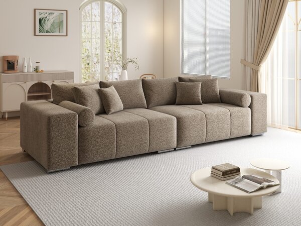 Canapea extensibilă dumonde cu ladă de depozitare Marbela XXL Jaguar Maro Cappuccino 295x120 cm
