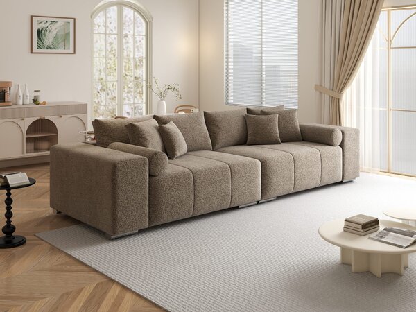 Canapea extensibilă dumonde cu ladă de depozitare Marbela XXL Jaguar Maro Cappuccino 295x120 cm
