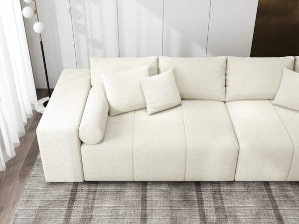 Canapea extensibilă dumonde cu ladă de depozitare Marbela XXL Quelle Bej 02 295x120 cm