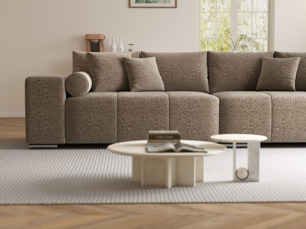 Canapea extensibilă dumonde cu ladă de depozitare Marbela XXL Jaguar Maro Cappuccino 295x120 cm