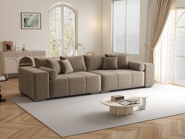 Canapea extensibilă dumonde cu ladă de depozitare Marbela XXL Jaguar Maro Cappuccino 295x120 cm