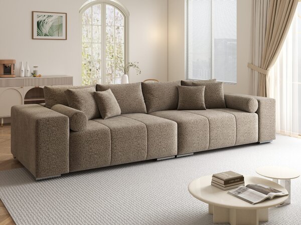 Canapea extensibilă dumonde cu ladă de depozitare Marbela XXL Jaguar Maro Cappuccino 295x120 cm