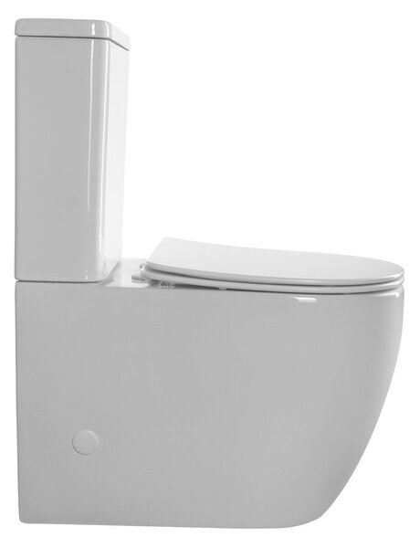 Sapho Sapho, vas combinat WC INFINITY RIMLESS cu rezervor, deșeuri inferioare/spate, alb, PC105WR