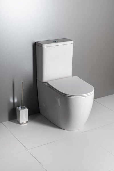 Sapho Sapho, vas combinat WC INFINITY RIMLESS cu rezervor, deșeuri inferioare/spate, alb, PC105WR