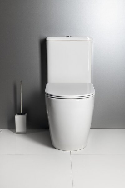 Sapho Sapho, vas combinat WC INFINITY RIMLESS cu rezervor, deșeuri inferioare/spate, alb, PC105WR
