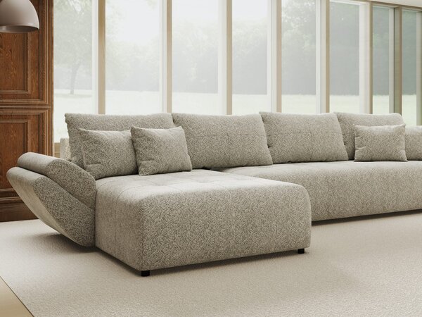 Colțar extensibil dumonde cu ladă de depozitare Berlin XL Arena Bej 2 350x185 cm