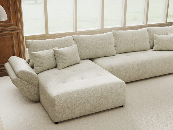Colțar extensibil dumonde cu ladă de depozitare Berlin XL Arena Bej 20 350x185 cm