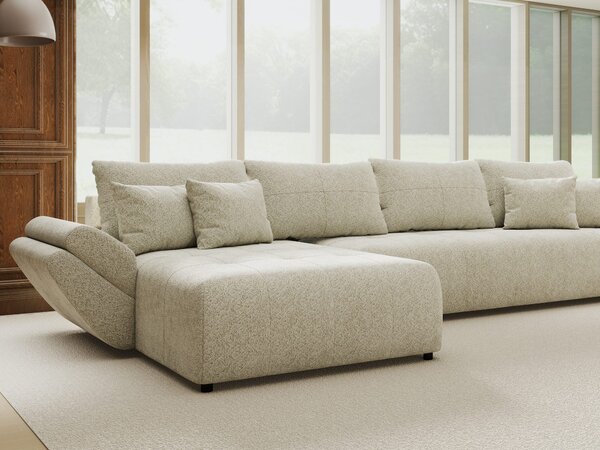 Colțar extensibil dumonde cu ladă de depozitare Berlin XL Arena Bej 20 350x185 cm
