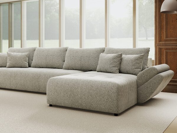 Colțar extensibil dumonde cu ladă de depozitare Berlin XL Arena Gri 15 II 350x185 cm