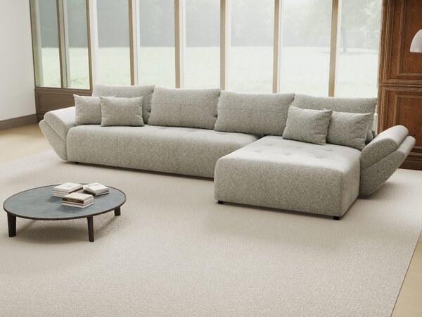Colțar extensibil dumonde cu ladă de depozitare Berlin XL Arena Gri 15 II 350x185 cm