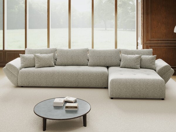 Colțar extensibil dumonde cu ladă de depozitare Berlin XL Arena Gri 15 II 350x185 cm