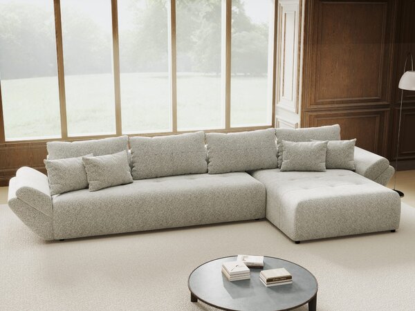 Colțar extensibil dumonde cu ladă de depozitare Berlin XL Arena Gri 15 II 350x185 cm