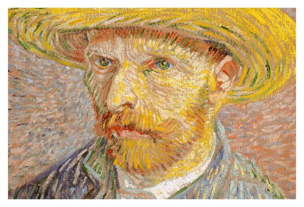 Tablou - Vincent van Gogh, Self-Portrait with a Straw Hat (The Potato Peeler), reproducere (90x60 cm)