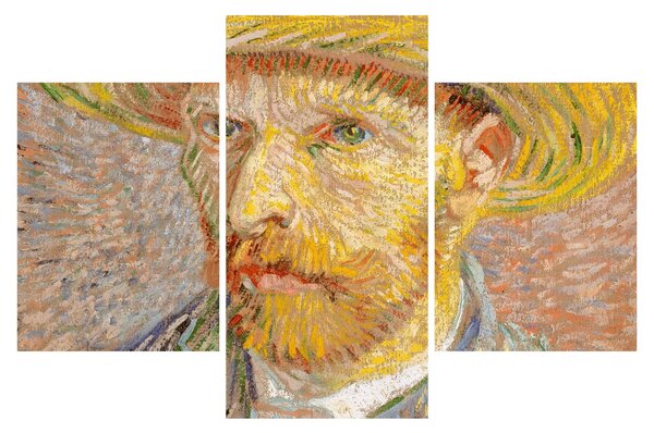 Tablou - Vincent van Gogh, Self-Portrait with a Straw Hat (The Potato Peeler), reproducere (90x60 cm)