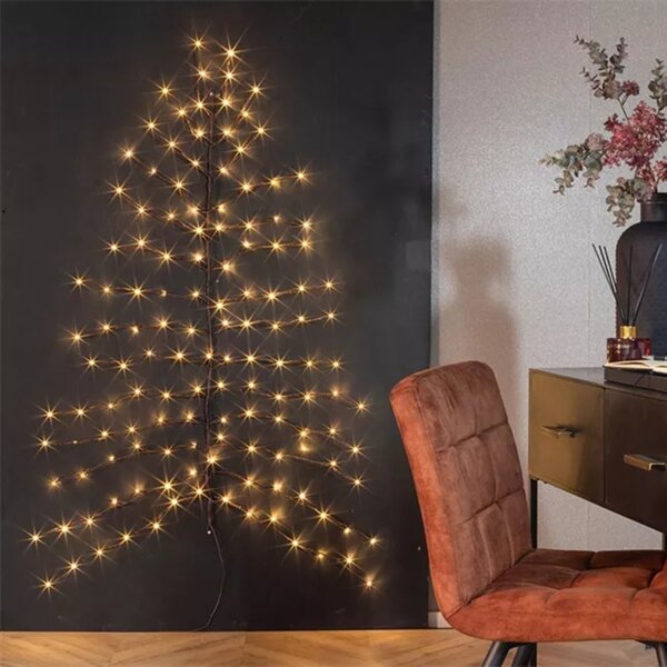 Brad de Craciun mural cu LED ZIGGY, maro - mai multe dimensiuni Marime: XS