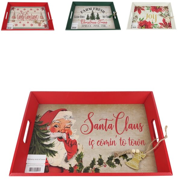 Tava de lemn de Craciun CHRISTMAS - mai multe variante Varianta: Candy canelane