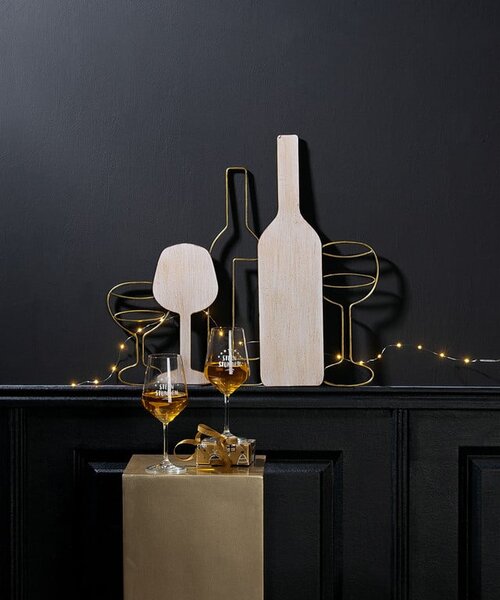 Decoratiune perete,VIN, metal, 1X56X51 cm