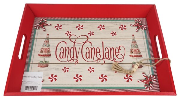 Tava de lemn de Craciun CHRISTMAS - mai multe variante Varianta: Candy canelane