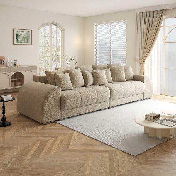Canapea extensibilă dumonde cu 2 lăzi de depozitare Verona Jaguar Bej 310x120 cm