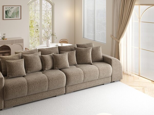 Canapea extensibilă dumonde cu 2 lăzi de depozitare Verona Jaguar Maro Cappuccino 310x120 cm