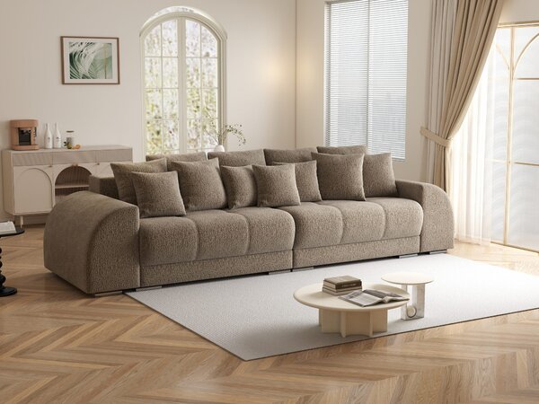 Canapea extensibilă dumonde cu 2 lăzi de depozitare Verona Jaguar Maro Cappuccino 310x120 cm