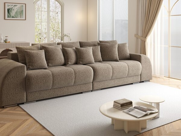 Canapea extensibilă dumonde cu 2 lăzi de depozitare Verona Jaguar Maro Cappuccino 310x120 cm