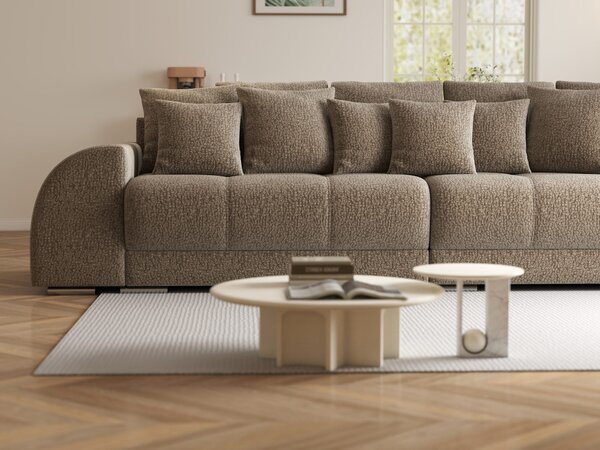 Canapea extensibilă dumonde cu 2 lăzi de depozitare Verona Jaguar Maro Cappuccino 310x120 cm