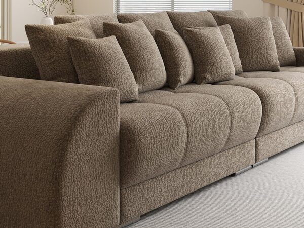 Canapea extensibilă dumonde cu 2 lăzi de depozitare Verona Jaguar Maro Cappuccino 310x120 cm