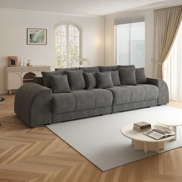 Canapea extensibilă dumonde cu 2 lăzi de depozitare Verona Quelle Gri 92 310x120 cm