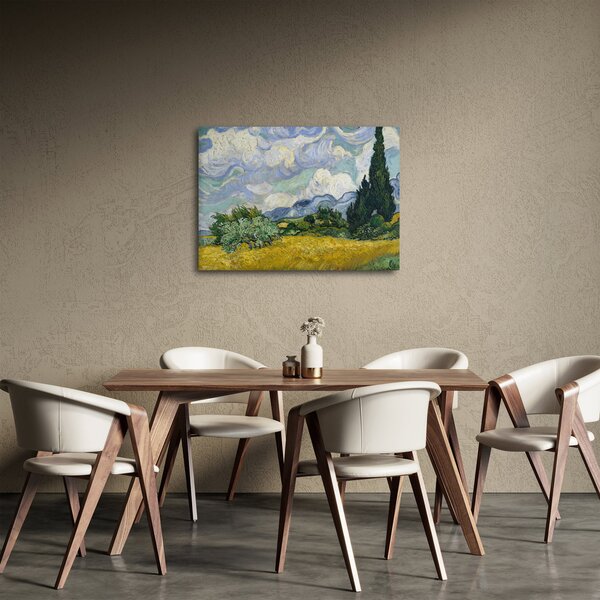 Tablou - Vincent van Gogh, Wheat Field with Cypresses, reproducere (70x50 cm)