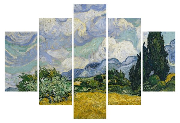 Tablou - Vincent van Gogh, Wheat Field with Cypresses, reproducere (150x105 cm)